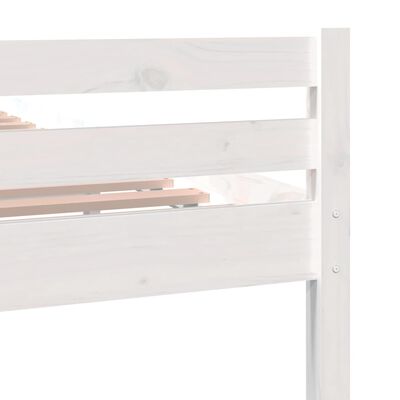 vidaXL Estructura de cama de madera maciza blanca 140x190 cm