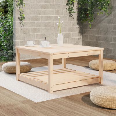 vidaXL Mesa de jardín madera maciza de pino 82,5x82,5x45 cm