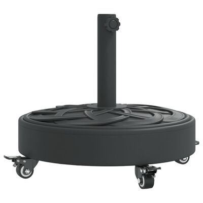 vidaXL Base sombrilla redonda ruedas para mástiles Ø38 / 48 mm 27 kg