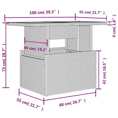 vidaXL Set de comedor de jardín 7 pzas y cojines ratán sintético negro