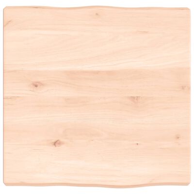 vidaXL Tablero de mesa madera maciza borde natural 40x40x(2-4) cm