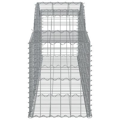 vidaXL Cestas de gaviones 7 uds forma de arco hierro 300x50x60/80 cm