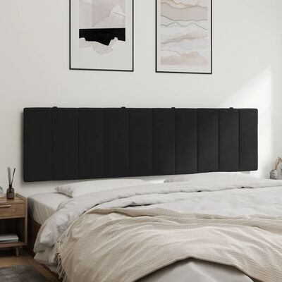 vidaXL Cabecero de cama acolchado terciopelo negro 180 cm