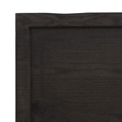 vidaXL Tablero mesa madera roble tratada marrón oscuro 120x50x(2-6) cm