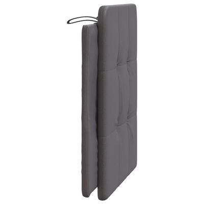 vidaXL Cabecero de cama acolchado cuero sintético gris 90 cm