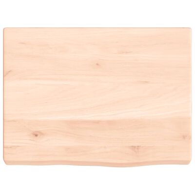 vidaXL Encimera de baño madera maciza sin tratar 40x30x(2-4) cm