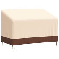 vidaXL Cubierta de banco de 2 plazas Oxford 600D beige 132x71x56/81 cm