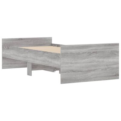 vidaXL Estructura de cama con cajones Sonoma gris 75x190 cm