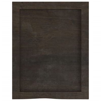 vidaXL Encimera de baño madera tratada marrón oscuro 40x50x(2-6) cm