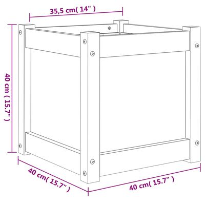 vidaXL Jardineras de exterior 2 unidades madera impregnada de pino