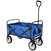 HI Carrito plegable azul 53,5x83x27 cm