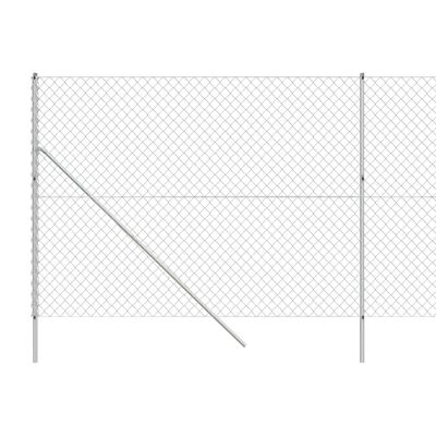 vidaXL Cerca de alambre plateado 1,4x25 m