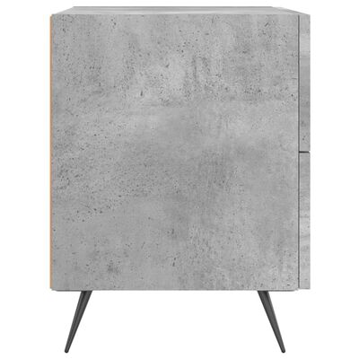 vidaXL Mesita de noche madera ingeniería gris hormigón 40x35x47,5 cm