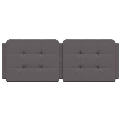 vidaXL Cabecero de cama acolchado cuero sintético gris 120 cm