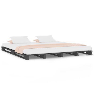 vidaXL Cama de palets de madera maciza de pino 160x200 cm