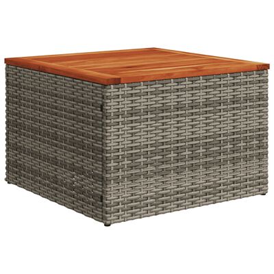 vidaXL Set de muebles de jardín 9 pzas y cojines ratán sintético gris