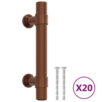 vidaXL Tiradores para armarios 10 uds acero inoxidable bronce 64 mm