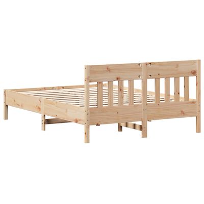 vidaXL Estructura de cama sin colchón madera de pino blanco 150x200 cm