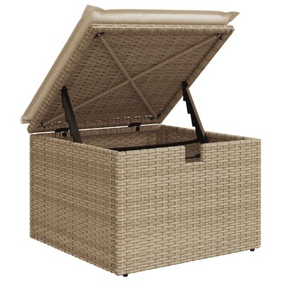 vidaXL Set de sofás de jardín 9 pzas con cojines ratán sintético beige