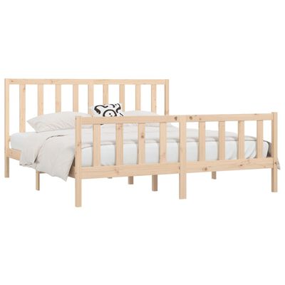 vidaXL Estructura de cama de madera maciza 200x200 cm