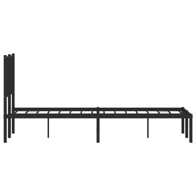 vidaXL Estructura cama sin colchón con cabecero metal negro 120x190 cm