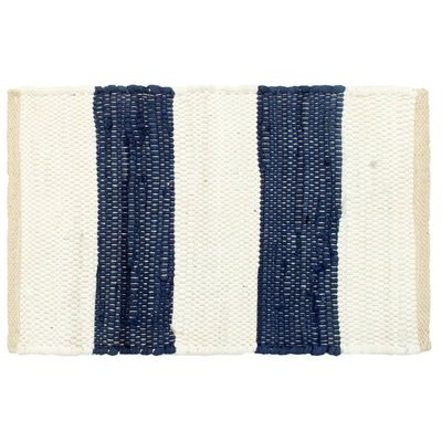 vidaXL Manteles individuales a rayas Chindi 6 uds azul blanco 30x45 cm