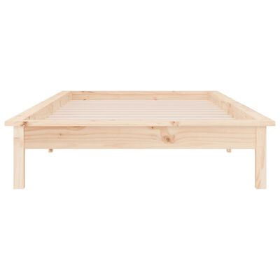 vidaXL Estructura de cama con LED madera maciza 90x190 cm