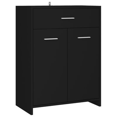 vidaXL Juego de muebles de baño 4 piezas negro