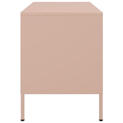 vidaXL Mueble de TV acero rosa 68x39x50,5 cm