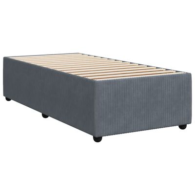 vidaXL Estructura de cama sin colchón terciopelo gris oscuro 80x200 cm