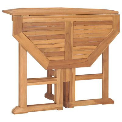 vidaXL Set de comedor de jardín plegable 5 pzas madera maciza de teca