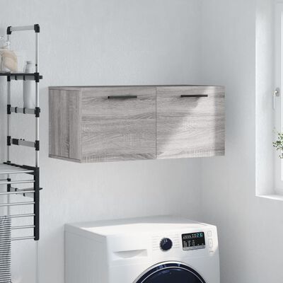 vidaXL Armario de pared madera de ingeniería gris Sonoma 80x36,5x35 cm