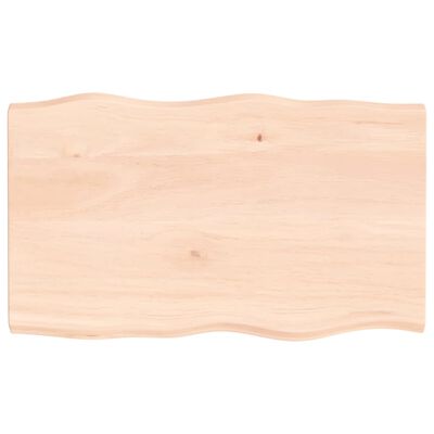 vidaXL Tablero de mesa madera maciza borde natural 100x60x(2-4) cm