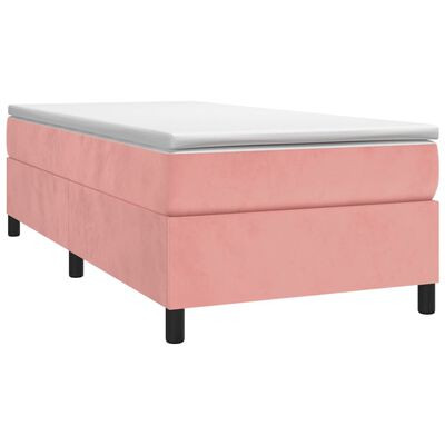 vidaXL Estructura de cama de terciopelo rosa 100x200 cm