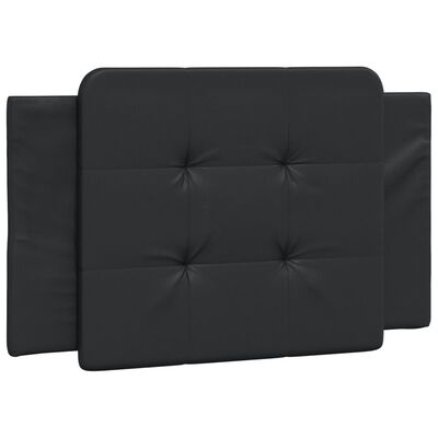 vidaXL Estructura cama con luces LED cuero sintético negro 100x200 cm