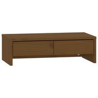 vidaXL Soporte de monitor madera maciza pino marrón miel 50x27x15 cm