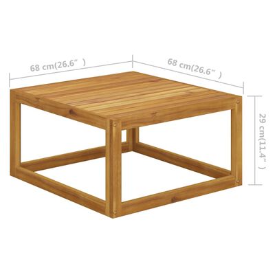 vidaXL Set de sofá de jardín 2 pzas con cojín madera maciza de acacia