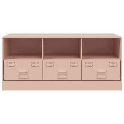 vidaXL Mueble para TV de acero rosa 99x39x44 cm