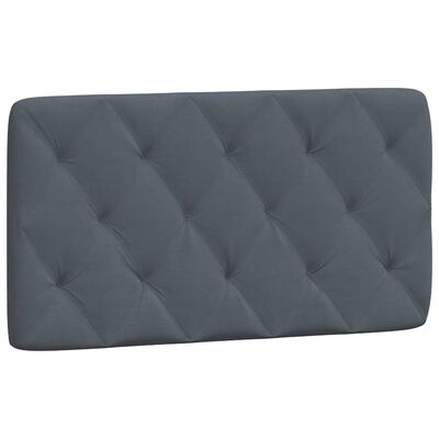 vidaXL Cabecero de cama acolchado terciopelo gris oscuro 100 cm