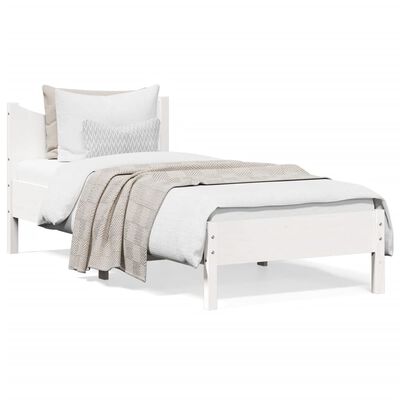 vidaXL Estructura cama sin colchón madera maciza pino blanca 100x200cm