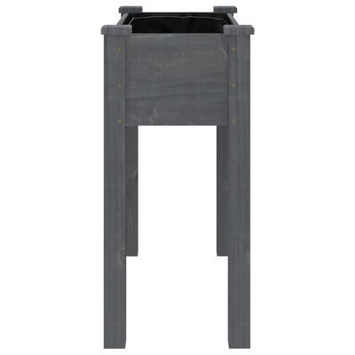 vidaXL Jardinera con forro interior madera abeto gris 71x37x76 cm