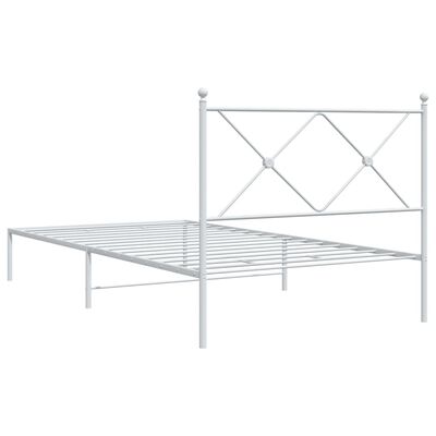 vidaXL Estructura cama sin colchón con cabecero metal blanco 100x200cm