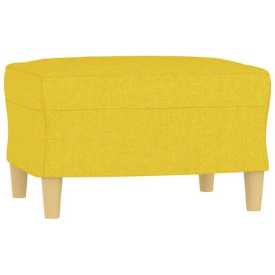 vidaXL Juego de sofás con cojines 3 piezas tela amarillo claro