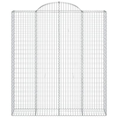 vidaXL Cestas de gaviones 11 uds forma de arco hierro 200x50x220/240cm