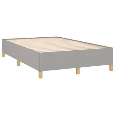 vidaXL Cama box spring con colchón tela gris claro 120x190 cm