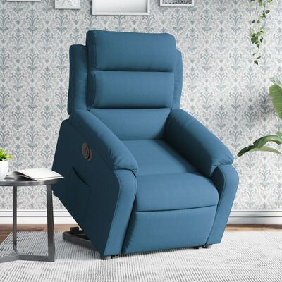 vidaXL Sillón eléctrico reclinable elevable de terciopelo azul