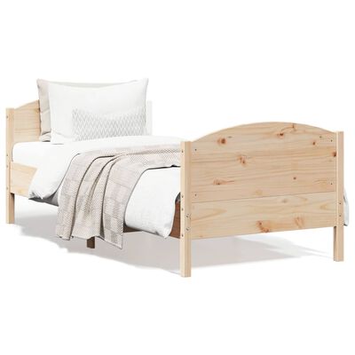 vidaXL Estructura de cama sin colchón madera maciza de pino 90x190 cm