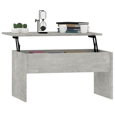 vidaXL Mesa de centro madera ingeniería gris hormigón 80x50,5x41,5 cm