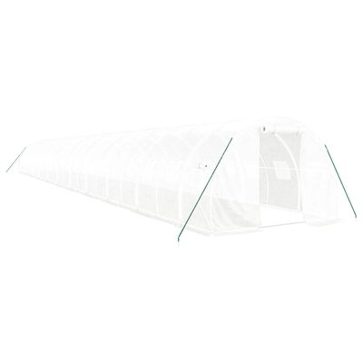 vidaXL Invernadero con estructura de acero blanco 66 m² 22x3x2 m