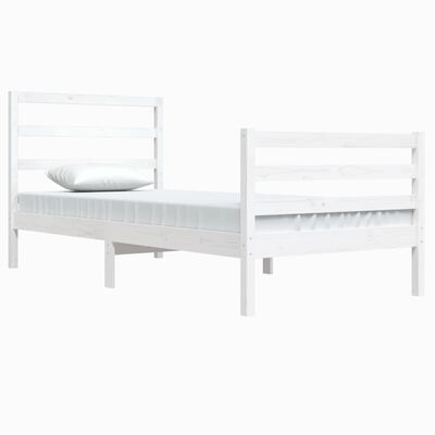 vidaXL Estructura de cama sin colchón madera de pino blanca 90x200 cm